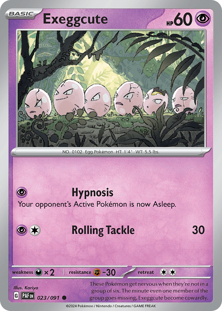 Exeggcute Paldean Fates card
