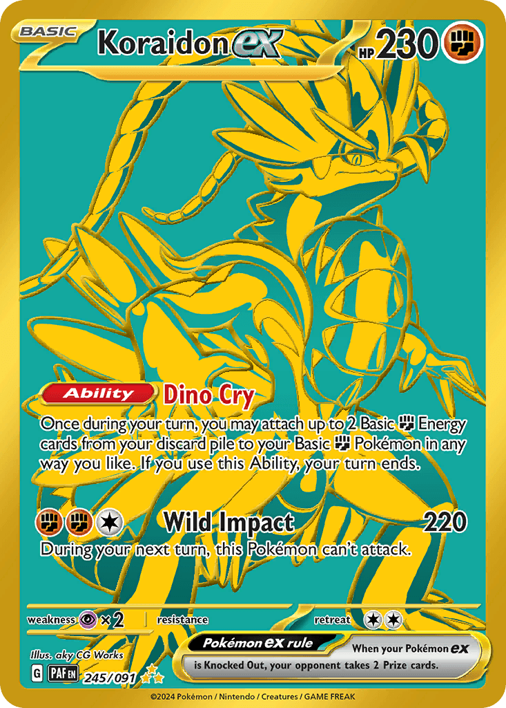 Koraidon ex Paldean Fates card