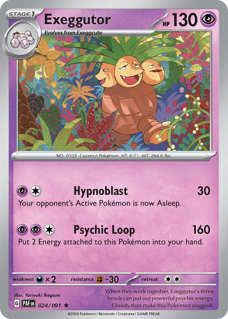 Exeggutor Paldean Fates card