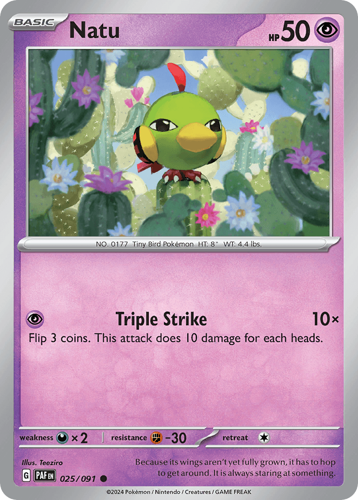 Natu Paldean Fates card