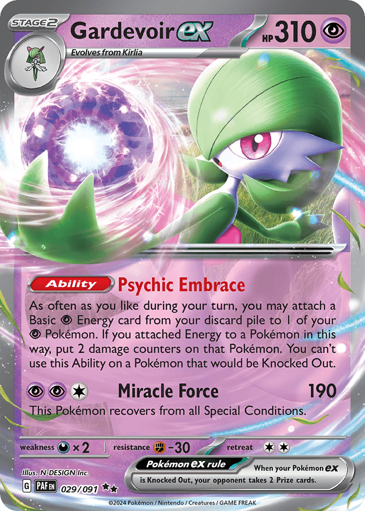 Gardevoir ex Paldean Fates card