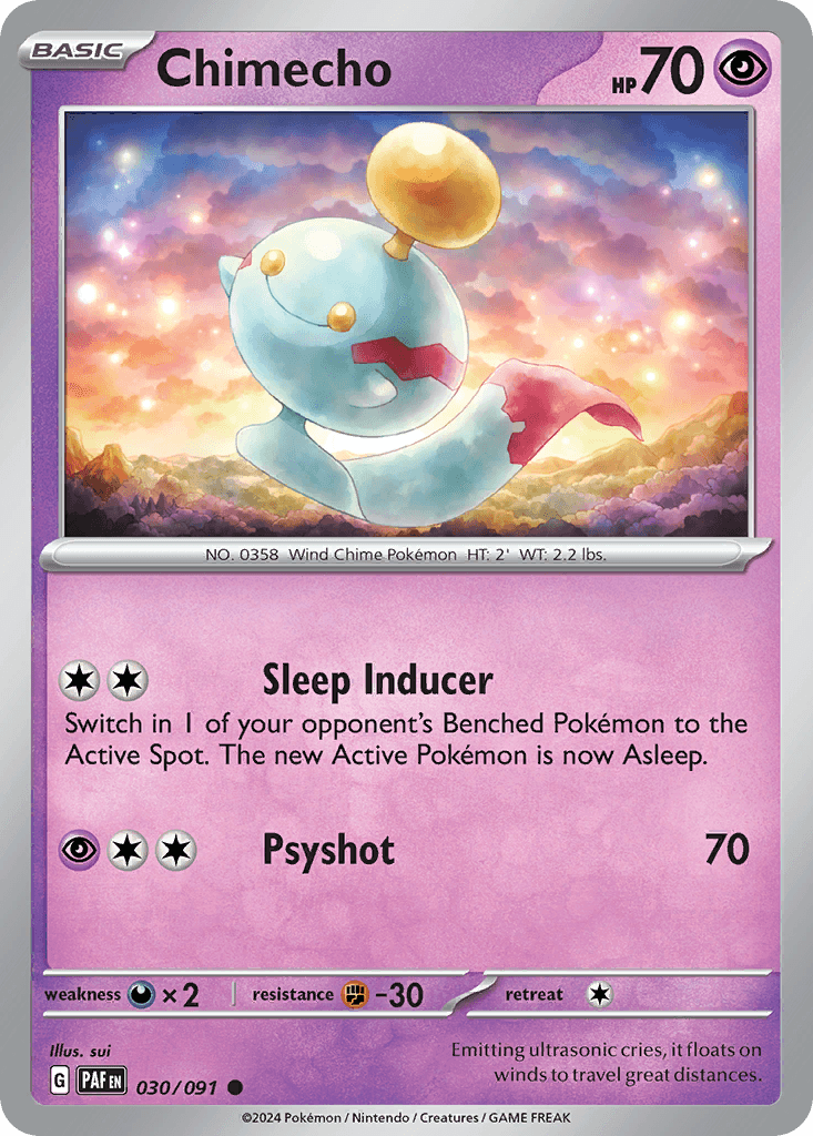 Chimecho Paldean Fates card