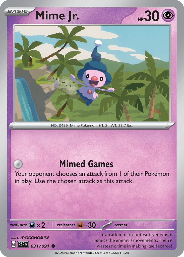 Mime Jr. Paldean Fates card