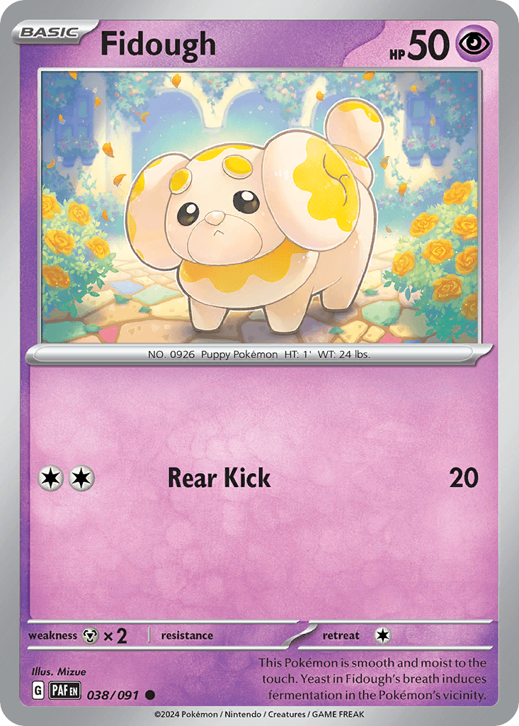 Fidough Paldean Fates card