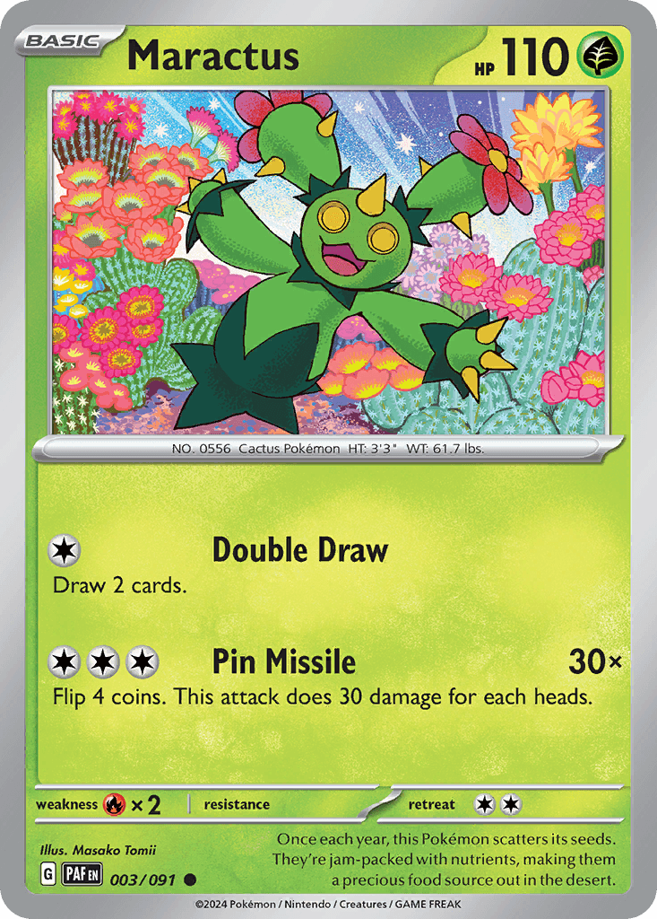 Maractus Paldean Fates card