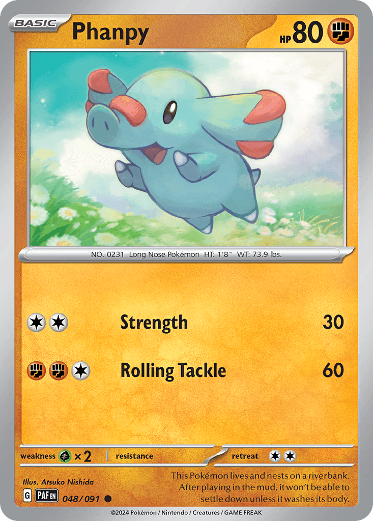 Phanpy Paldean Fates card