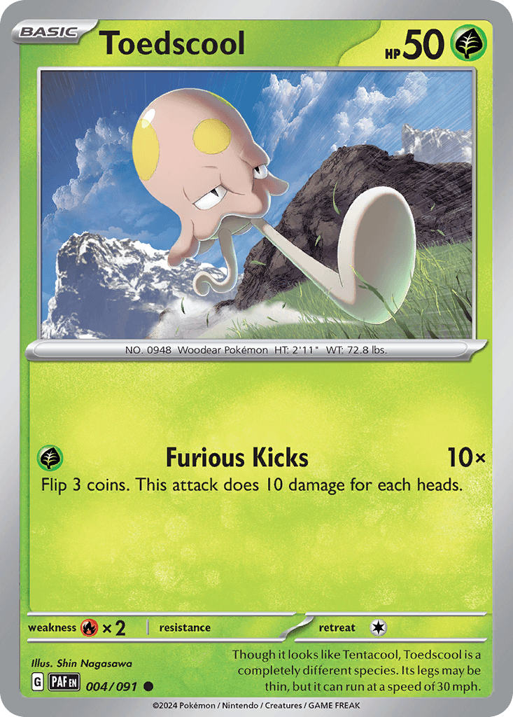 Toedscool Paldean Fates card
