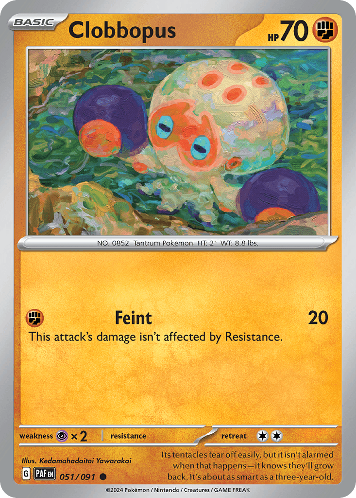 Clobbopus Paldean Fates card