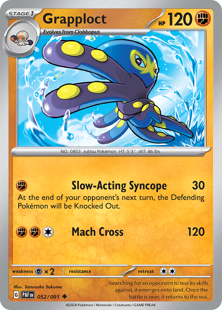 Grapploct Paldean Fates card