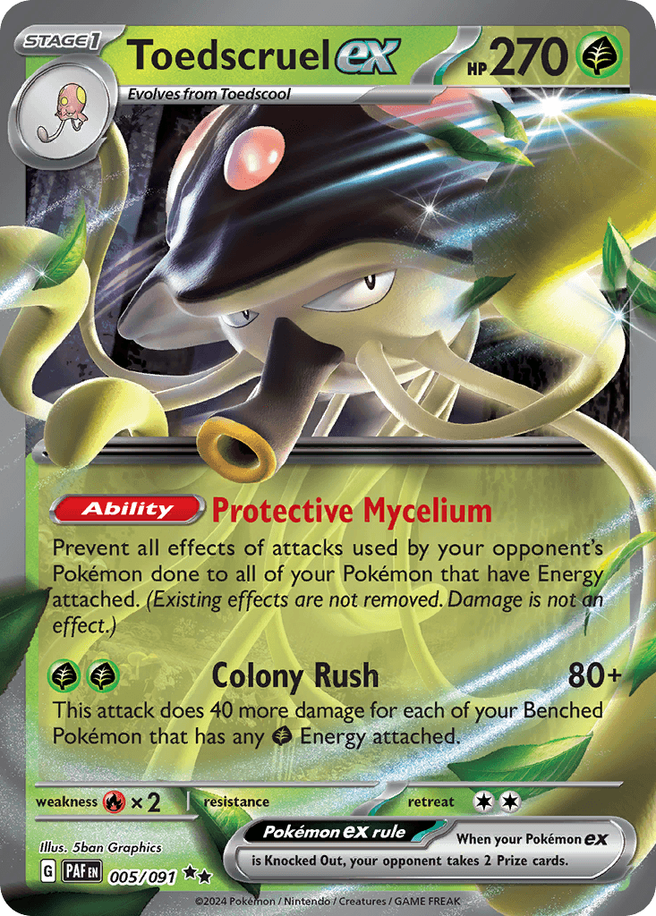 Toedscruel ex Paldean Fates card