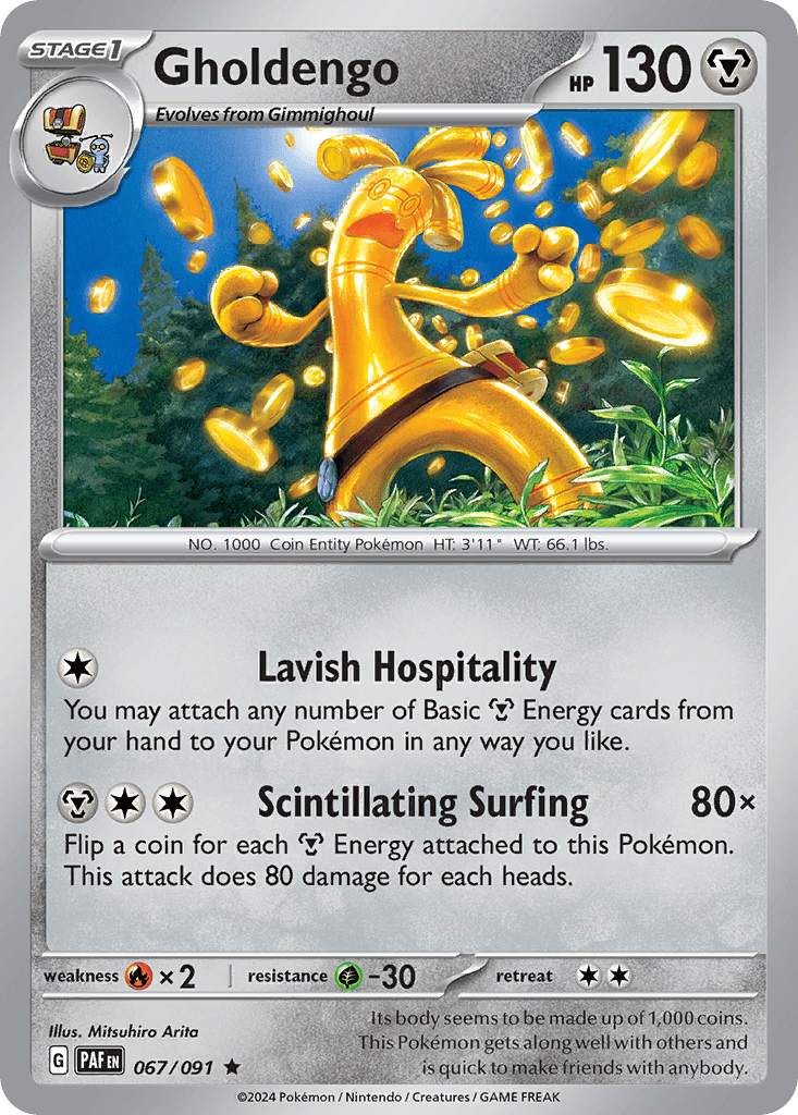 Gholdengo Paldean Fates card