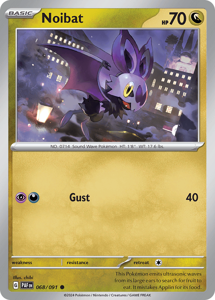 Noibat Paldean Fates card