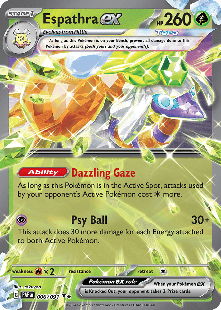 Espathra ex Paldean Fates card