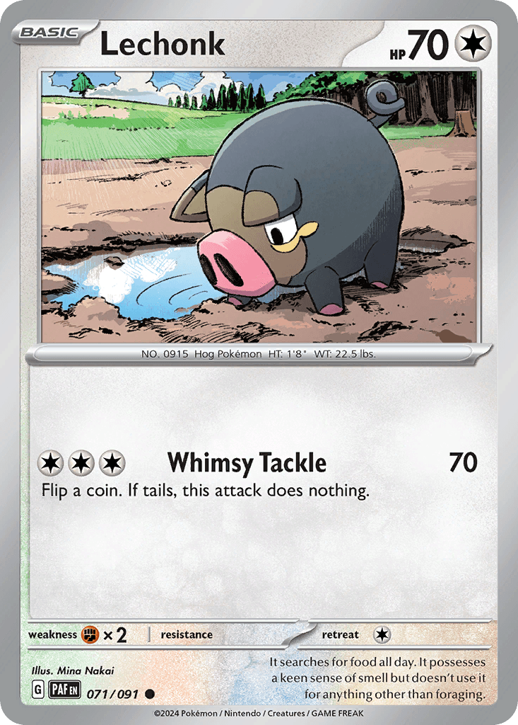 Lechonk Paldean Fates card
