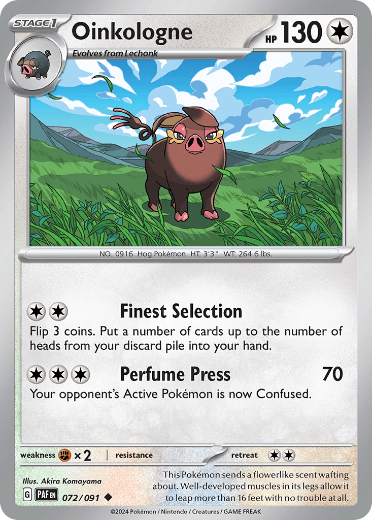 Oinkologne Paldean Fates card