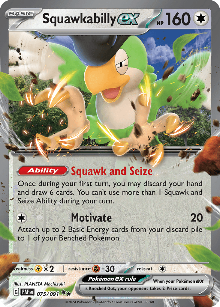 Squawkabilly ex Paldean Fates card