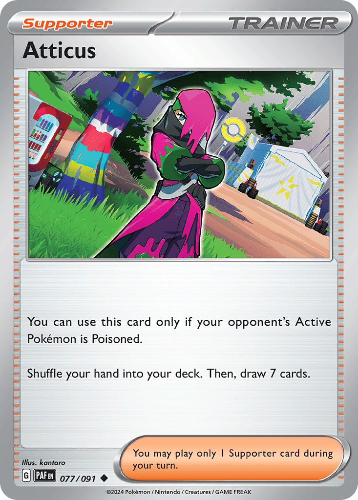 Atticus Paldean Fates card