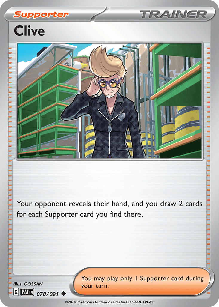 Clive Paldean Fates card