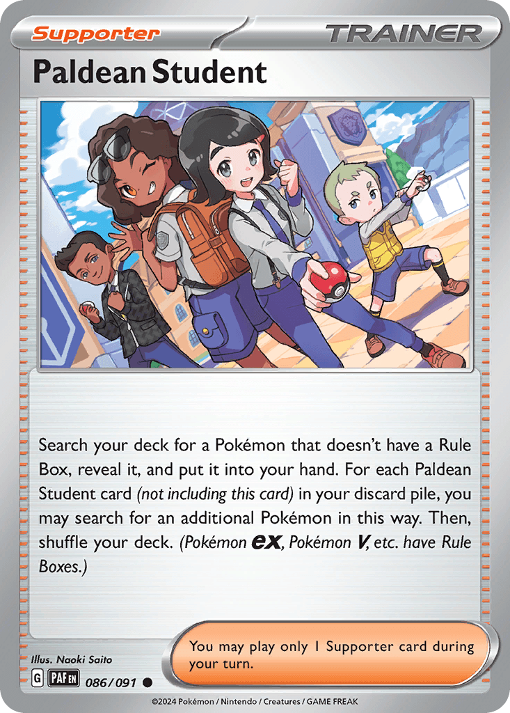 Paldean Student Paldean Fates card