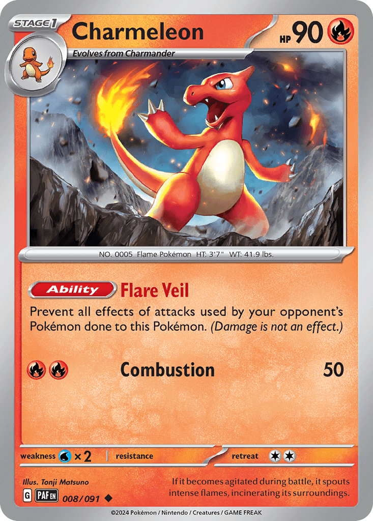 Charmeleon Paldean Fates card