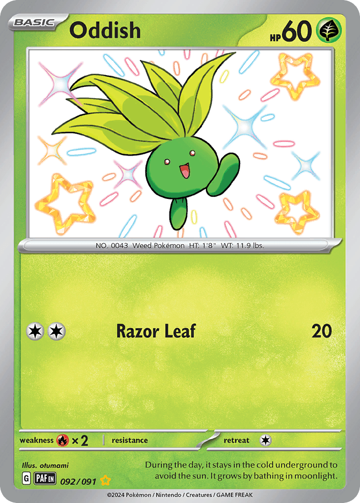 Oddish Paldean Fates card