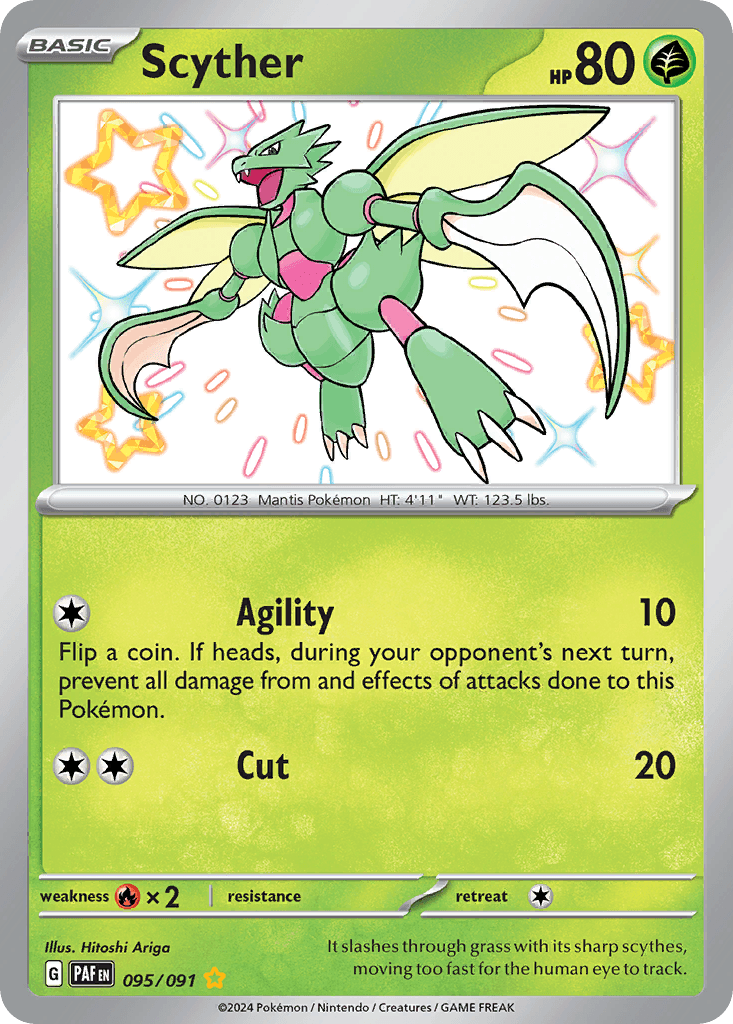 Scyther Paldean Fates card