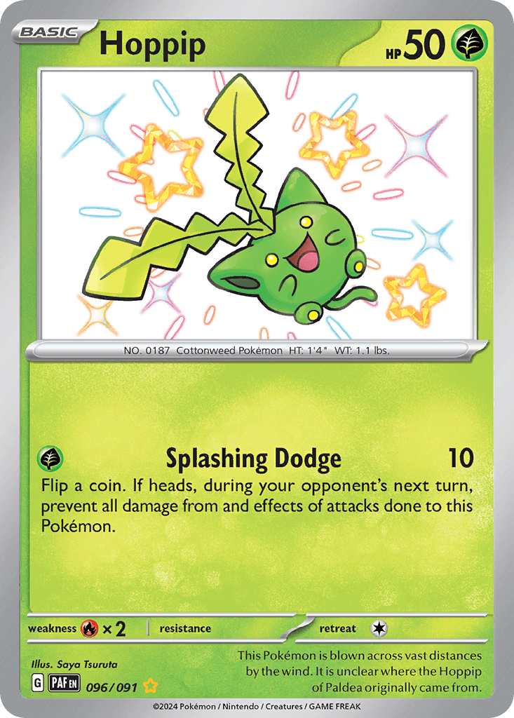 Hoppip Paldean Fates card