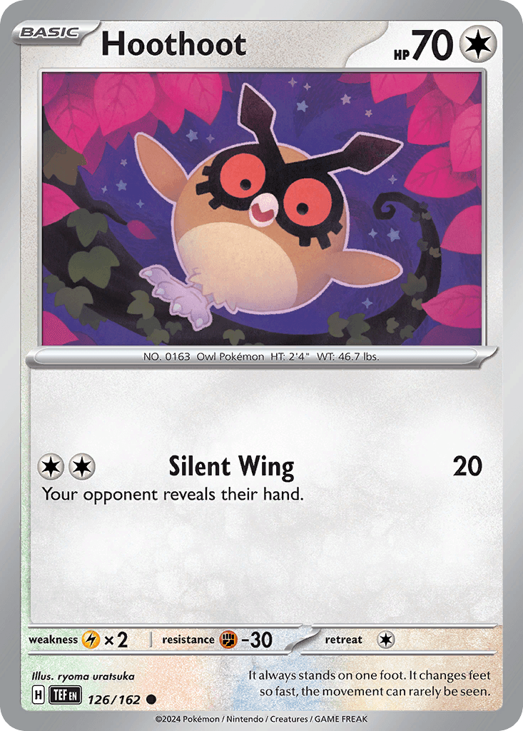 Hoothoot Temporal Forces card