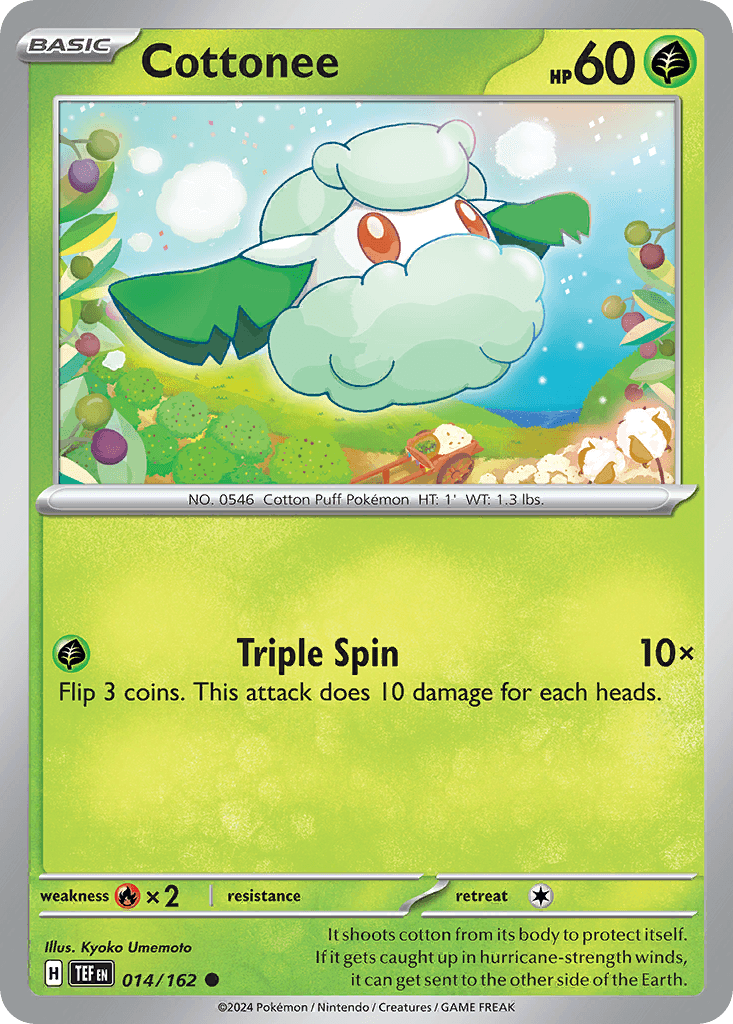 Cottonee Temporal Forces card