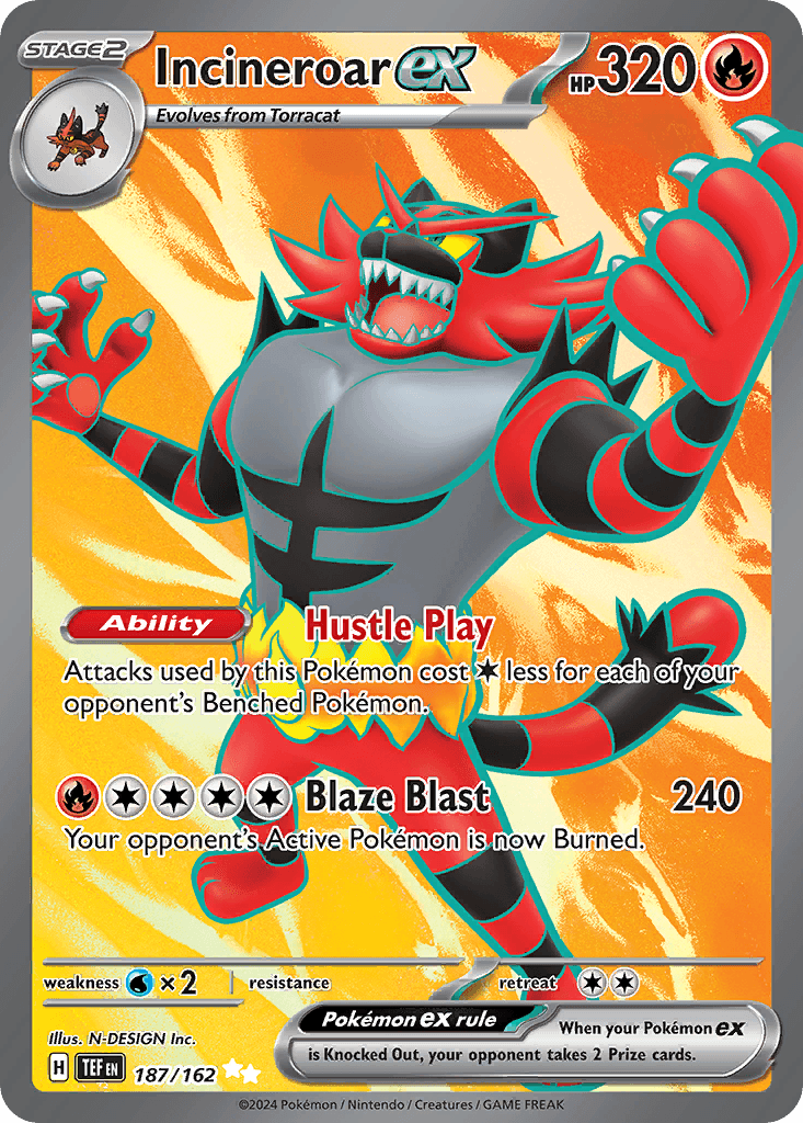 Incineroar ex Temporal Forces card