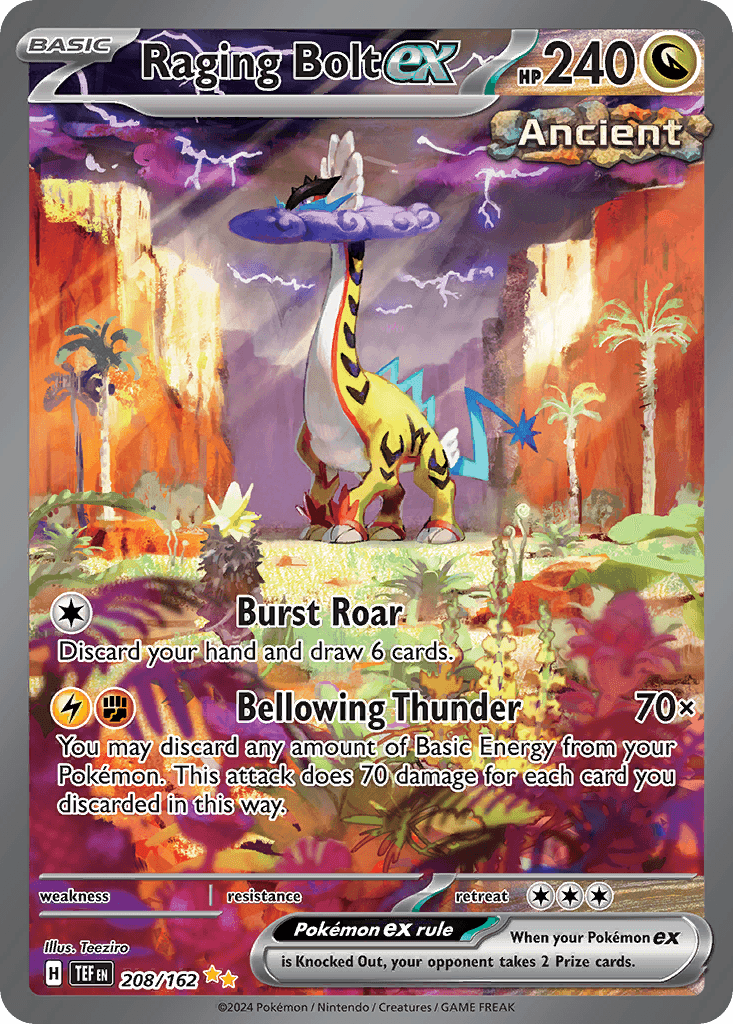 Raging Bolt ex Temporal Forces card