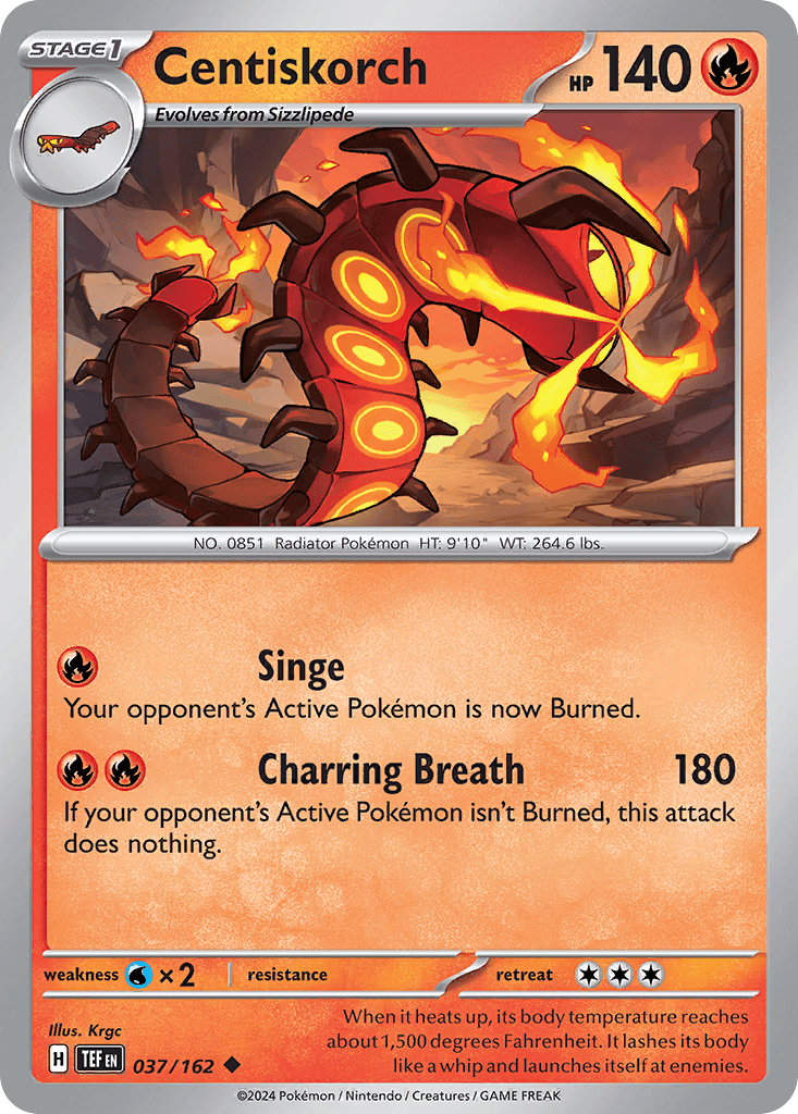 Centiskorch Temporal Forces card