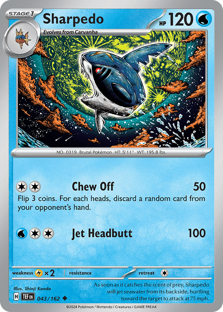 Sharpedo Temporal Forces card