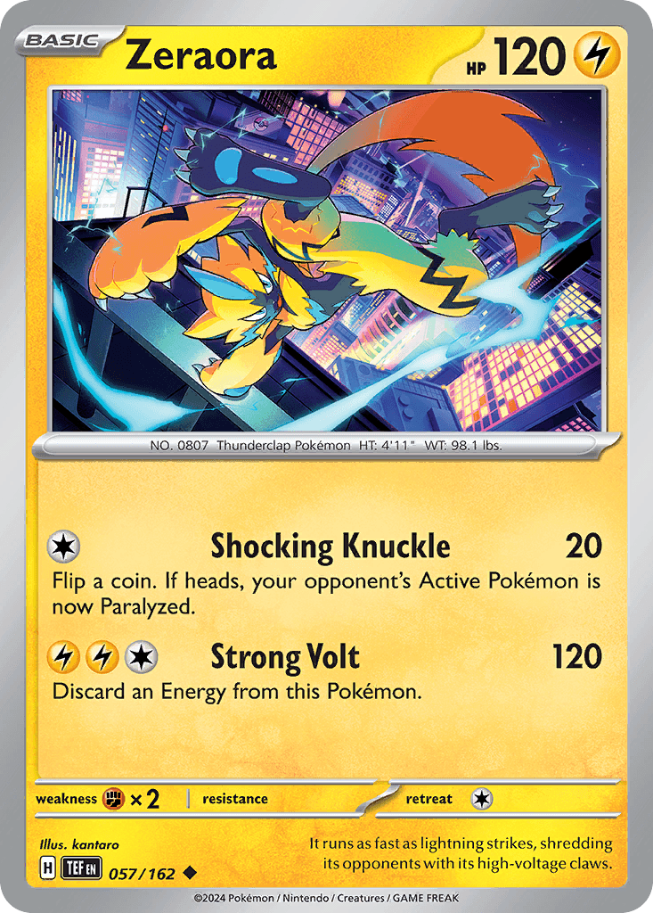 Zeraora Temporal Forces card