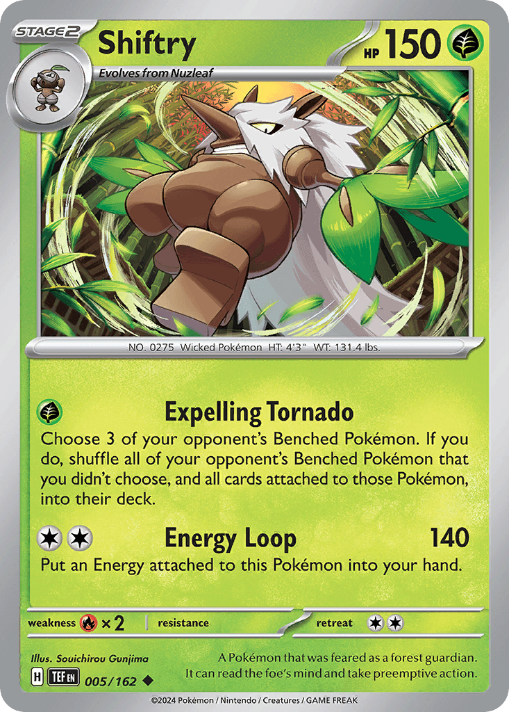 Shiftry Temporal Forces card