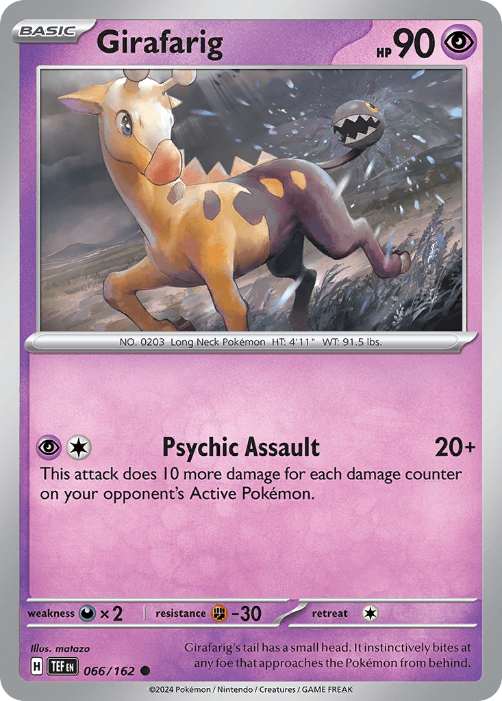 Girafarig Temporal Forces card