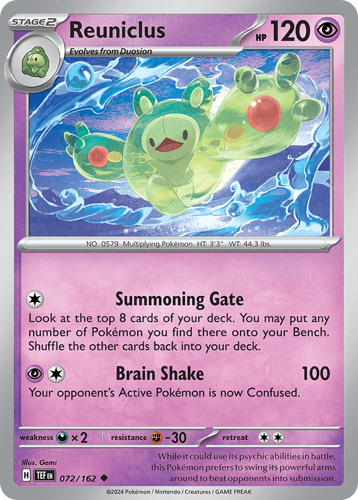 Reuniclus Temporal Forces card