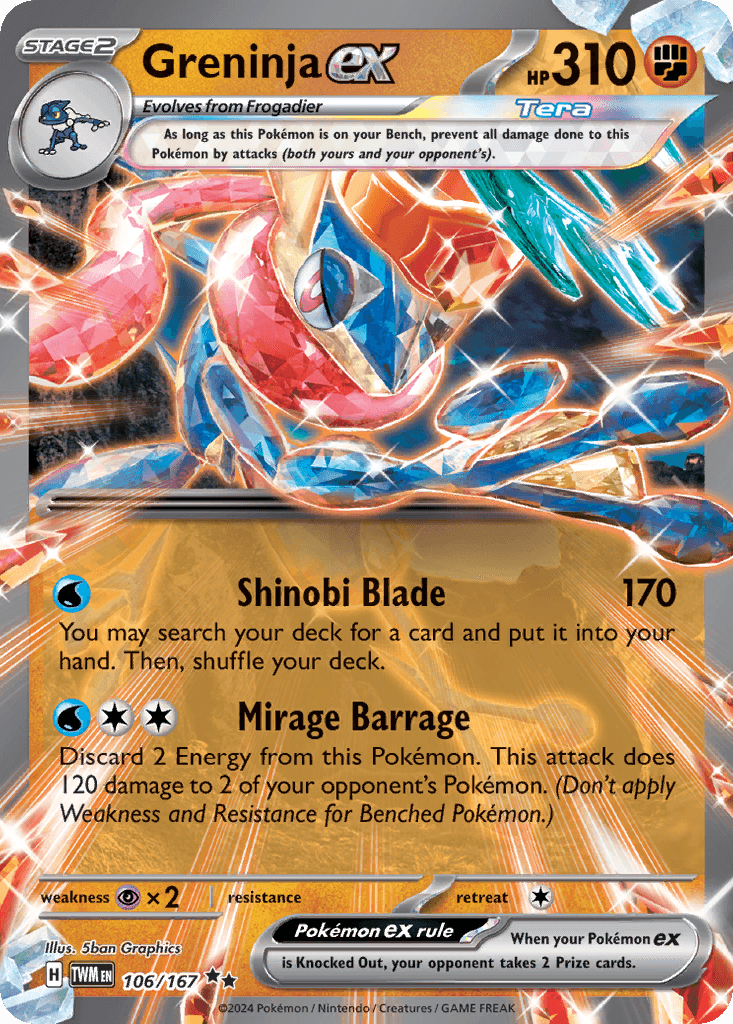 Greninja ex Twilight Masquerade card