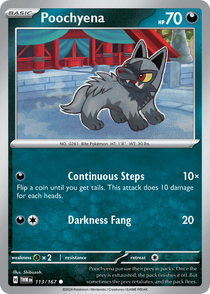 Poochyena Twilight Masquerade card