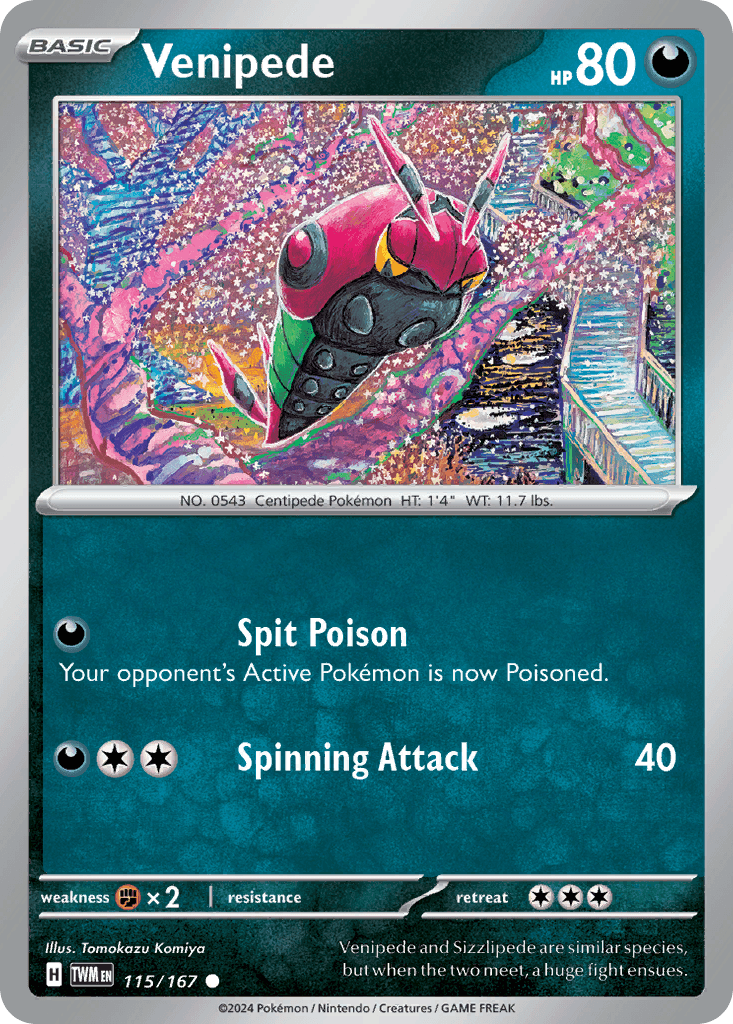 Venipede Twilight Masquerade card
