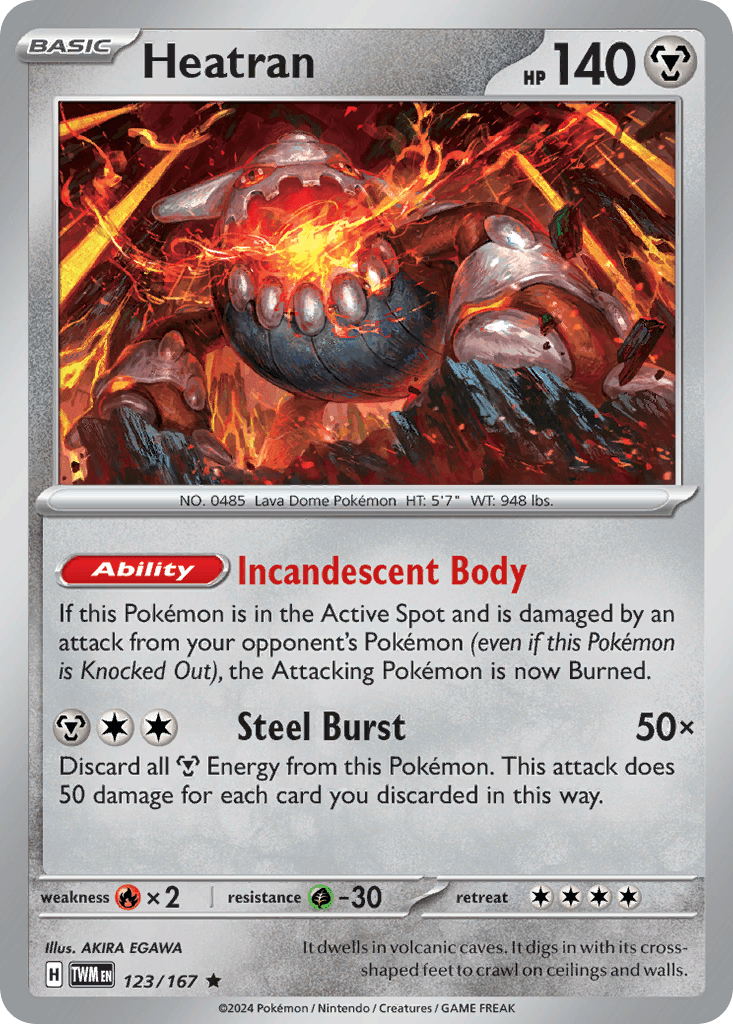 Heatran Twilight Masquerade card