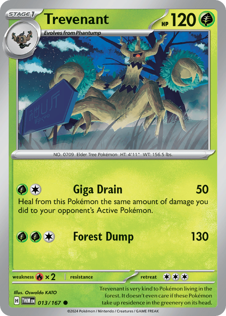 Trevenant Twilight Masquerade card