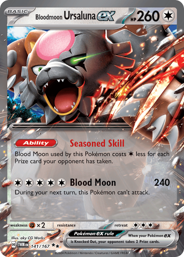 Bloodmoon Ursaluna ex Twilight Masquerade card