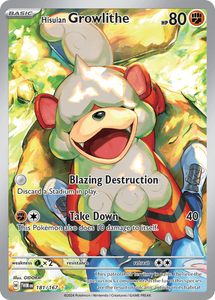 Hisuian Growlithe Twilight Masquerade card