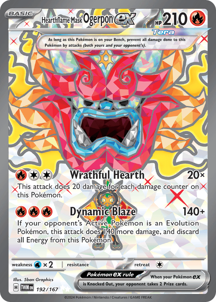 Hearthflame Mask Ogerpon ex Twilight Masquerade card