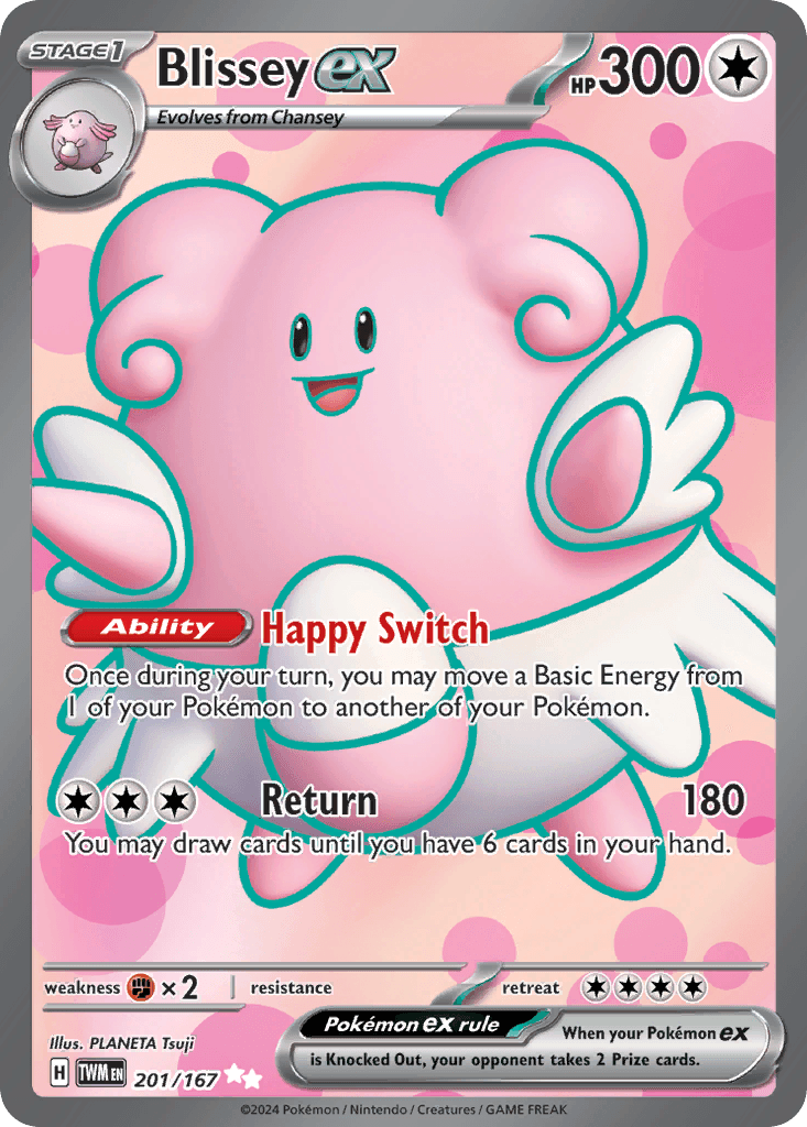 Blissey ex Twilight Masquerade card