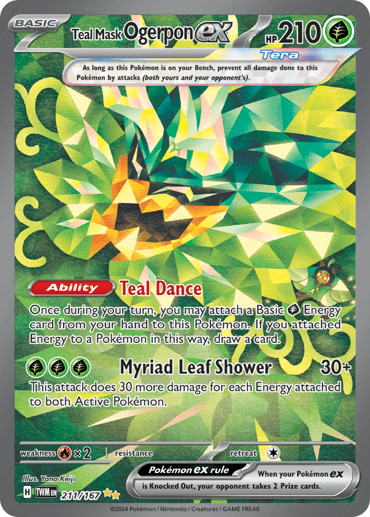 Teal Mask Ogerpon ex Twilight Masquerade card