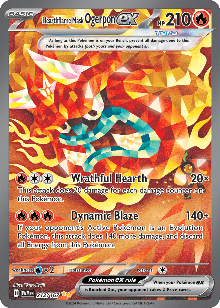 Hearthflame Mask Ogerpon ex Twilight Masquerade card