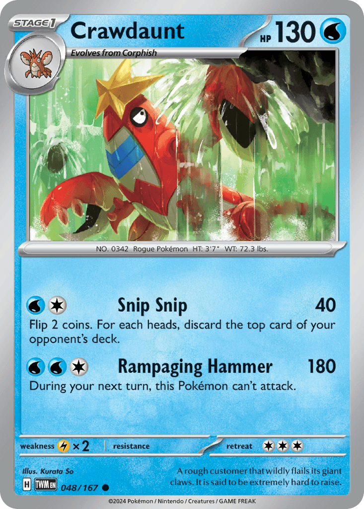 Crawdaunt Twilight Masquerade card
