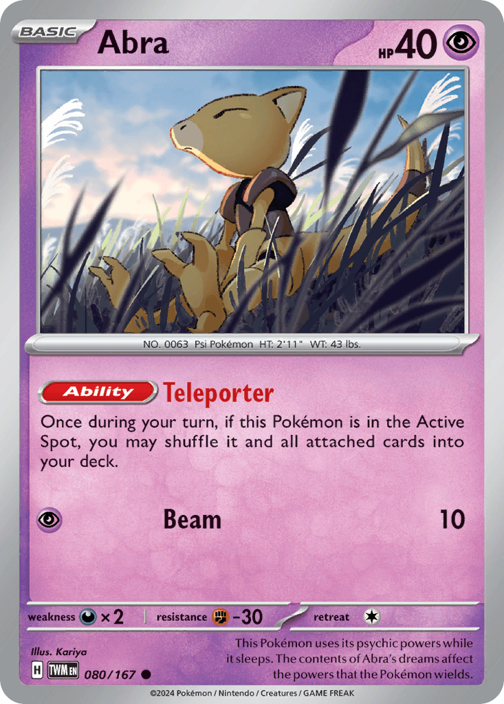 Abra Twilight Masquerade card